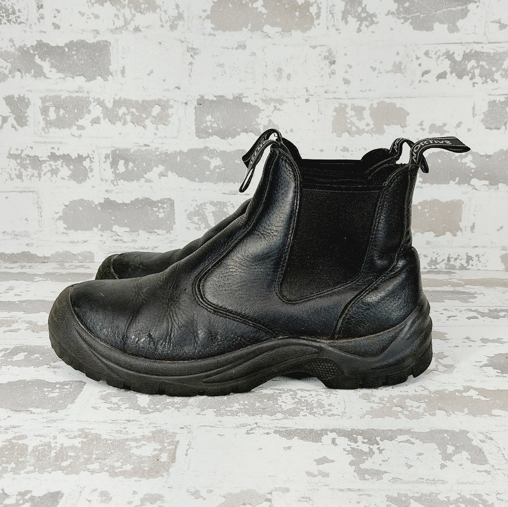 Nortiv 8 Furness Black Leather Steel Toe Waterproof Work Boots T683